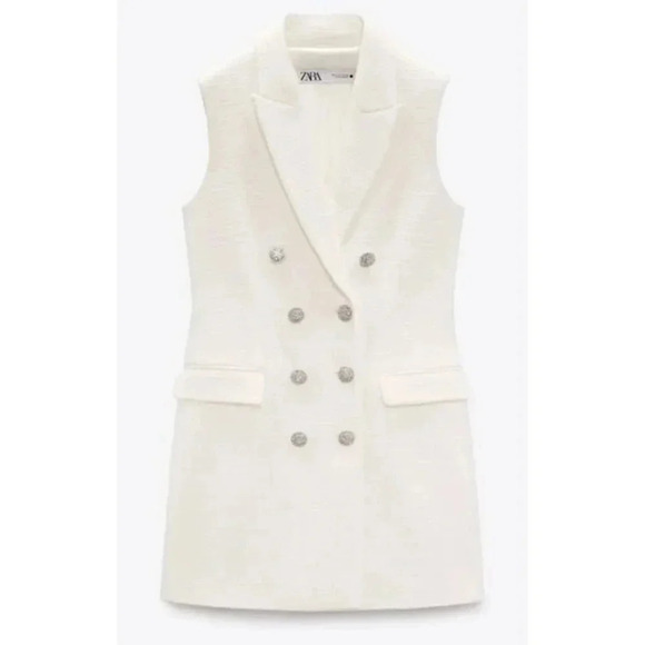 ZARA NEW COLLECTION Textured Vest Dress - Picture 3 of 12
